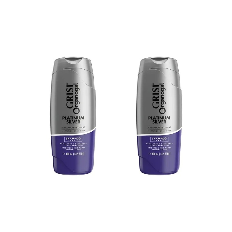 2 Shampoo Grisi Organogal Silver Canas Platinadas 400ml
