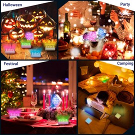 LOFTEK Pool Lights 2 Pack, Rechargeable Submersible LED Lights with Remote, IP68 Waterproof, 16 Colors Underwater Pool Light for Above Ground Inground Pool, Hot Tub, Shower, Bathub, Party, Vase,