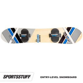 SportsStuff Snow Ryder, Hardwood Snowboard, Perfect for Beginners and Backyard Fun 130cm