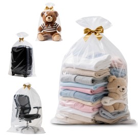 Origuuds Large Clear Plastic Storage Bags, 31" x 40" Food-Grade Clear Plastic Flat Open Poly Bags for Blanket, Pillows, Seasonal Clothing, Comforter and Basement Storage (1.6 Mil/5 Count)