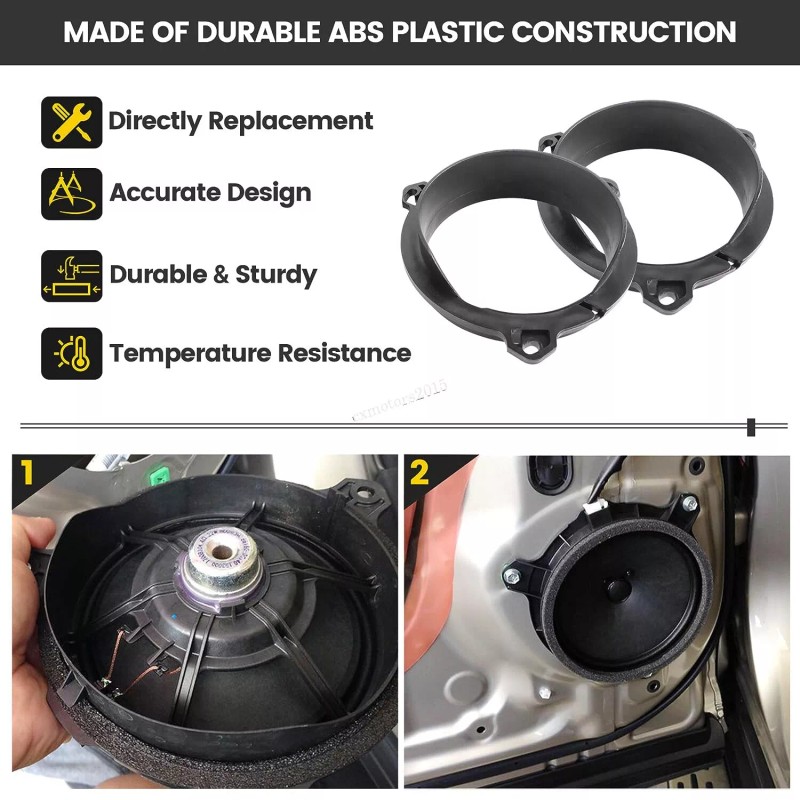 Red Wolf Upgrade 6.5" Speaker Wire Harness & Brackets For
