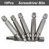 LDEXIN 10Pcs Square Drill Bit Set 1/4 Inch Hex Shank