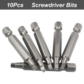 LDEXIN 10Pcs Square Drill Bit Set 1/4 Inch Hex Shank Square Screwdriver Bits #2 Roberston Bits Set 2 Inch Long Magnetic Square Bits