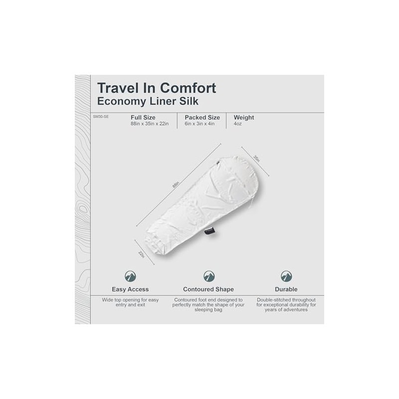 Cocoon Inlet Silk Eco White, Unisex, 750217001, White, 1 (Mumie)