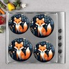 Electric Stove Burner Covers,Cute Fox In The Forest Round Gas