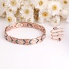 Jecanori Magnetic Copper Bracelets for Women,Copper Magnetic Ring for Women,Crystal