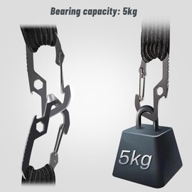 Long Bungee Cords with Carbon Steel Safety Hooks, Highly Stretchy Clips Bike Motorbike Luggage Cord Rope,Great for Hand Carts, Cargo, Camping (4 Meter Black)