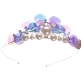Glitter Mermaid Headband, Sequin Tiara Headband, Pearl Decor Hair Accessories for Party Favors