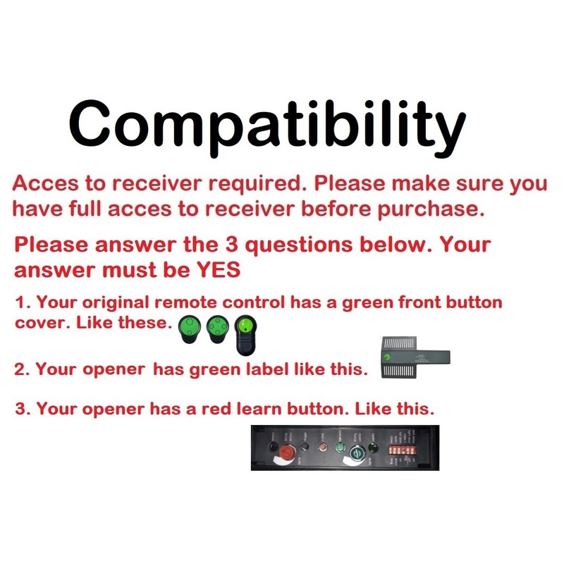 Garage Door Remote Control for Merlin M832 | M842 |