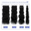 Extensiones De Cabello Con Clip, 6 Piezas, Cabeza Completa