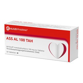 ASS AL 100 TAH Tablets Antiplatelet Aggregation Pack of 50 Tablets