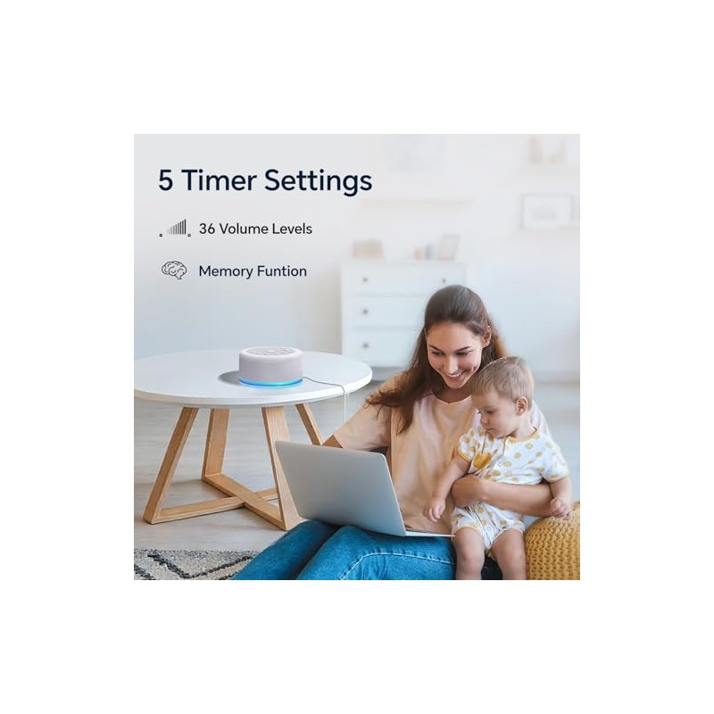 Sound Machine Night Light White Noise Brown Noise Machine 30