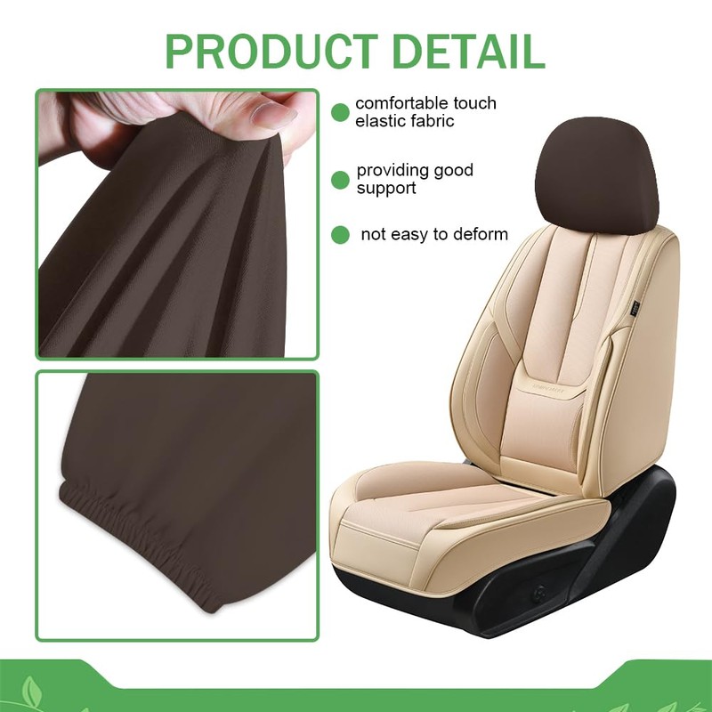 Lyxheth 2PCS Car Headrest Cover, Headrest Protectors, Stretchy Fabric Car