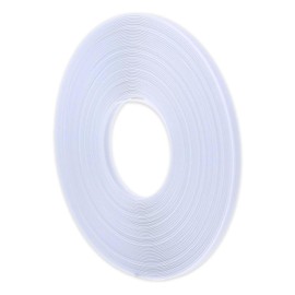 Polyester Ribbon 50 Yards(45m), White Ribbon, Solid Colors Ribbon for Corset, Sewing, Wedding, Dress, Party Gowns and Wedding (White, 6mm)
