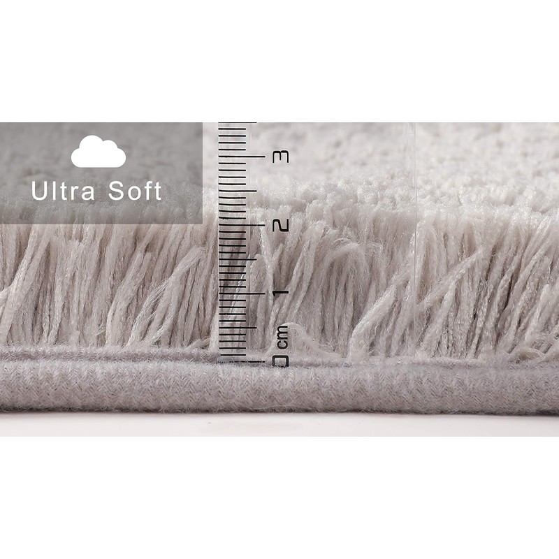 fluffy® Bathroom Rug for Corner Showers, High Pile Microfibre Non-Slip