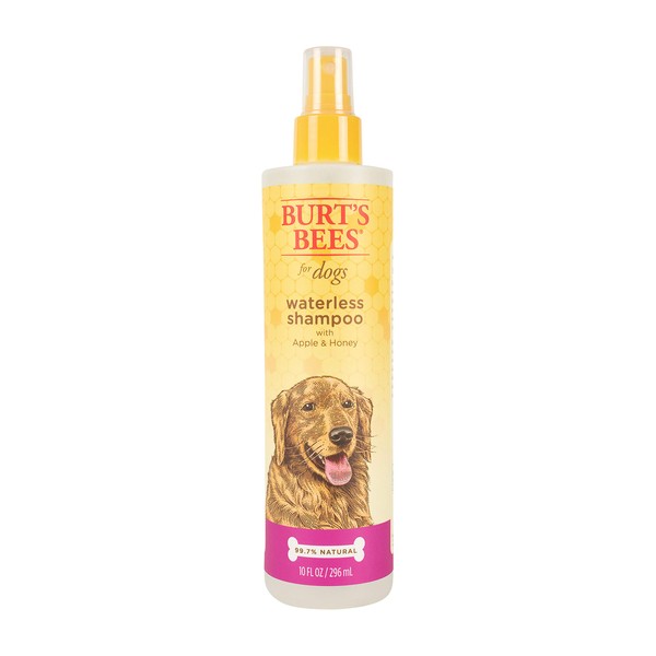 Burt's Bees for Pets Natural Waterless Dog Shampoo Spray with Apple and Honey, Dry Shampoo for Dogs and Puppies, For Large and Smelly Dogs, Sulfate & Paraben Free, pH Balanced, Made in USA - 10 Oz