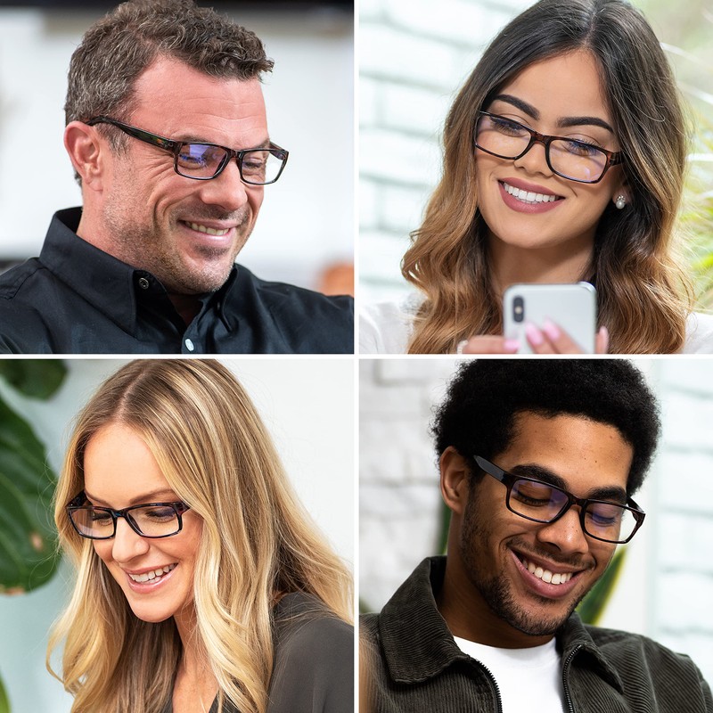 Readerest Blue Light Blocking Reading Glasses (Tortoise, 0.00 Magnification) Computer