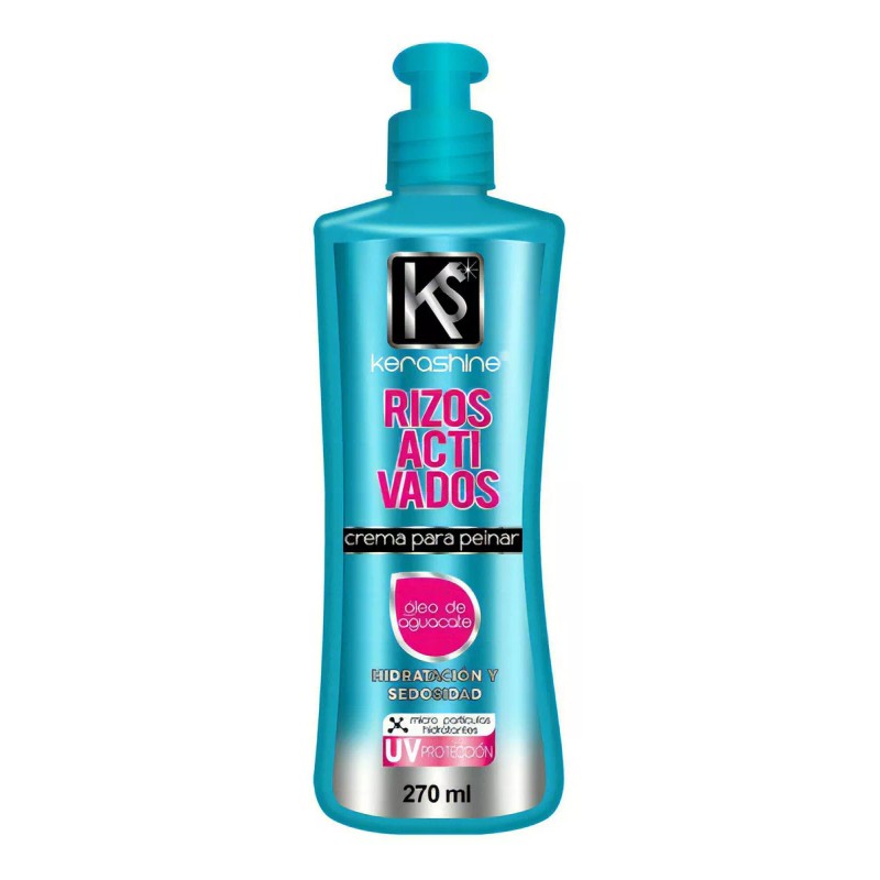 Kerashine Crema Para Peinar Rizos Activados 270ml C/u - 12pz