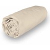 Soleil d'Ocre Vermerkt Fitted Sheet Cotton Ecru 180 x 200