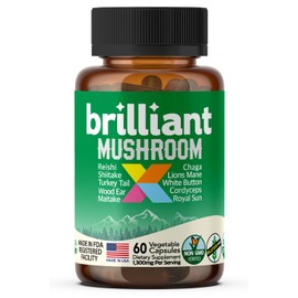 Mushroom X Supplement – 10 Mushroom Complex for Brain, Energy, Immune & Antioxidant Support – Lion’s Mane, Chaga, Reishi & More – Vegan, Non-GMO, Gluten-Free, Made in The USA – 60 Capsules