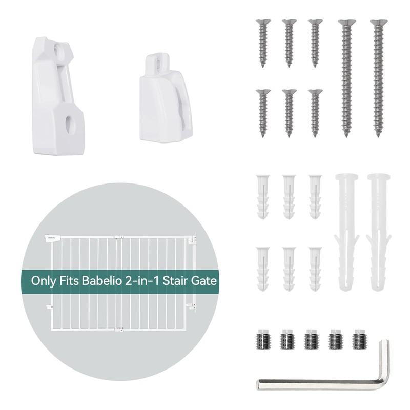 Hole Mounting Kit for Babelio 29.7-46.5" Auto Close Baby/Dog Gate