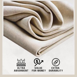 Dark White Premium Cotton 8 oz Canvas Drop Cloth | Leak Resistant, Washable | Ideal for Painting, Crafting, and Furniture Covers - Durable Multi-Purpose Use (1, 4'x5 - Pack of 2)
