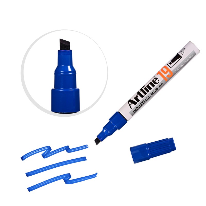 Artline Ek-19 2.0mm -5.0mm Chisel Style Acrylic Fibre Nib Marker