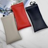 TRADERPLUS 3 Packs Squeeze PU Leather Glasses Case with Hook