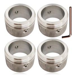 Stainless Steel Heating Valve Adapter, 4 Pieces Thermostat Head Adapter with Strips, Radiator Thermostat Heating Thermostat Adapter Radiator Valve RA Adapter to M30 x 1.5 with Hex Key