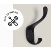 Wall Mounted Elegant Decorative Heavy Duty Double Coat Hooks,10 Pack