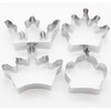 KAUNTY 4-Piece Crown Cookie Cutter Set, Stainless Steel Biscuit Cutters,