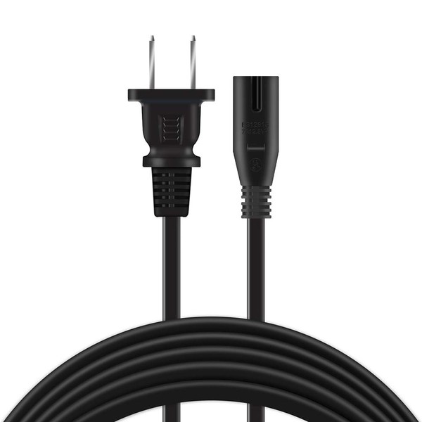 Dysead Replacement UL 6ft 2-Prong AC Power Cord Cable Plug