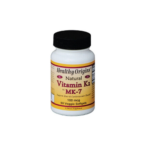 Vitamin K2 As MK-7 60 Veg Soft Gels 100 mcg
