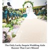 DUOBAO Aisle Runner for Wedding 15FTx2FT Sequins Indoor Outdoor Ceremonies