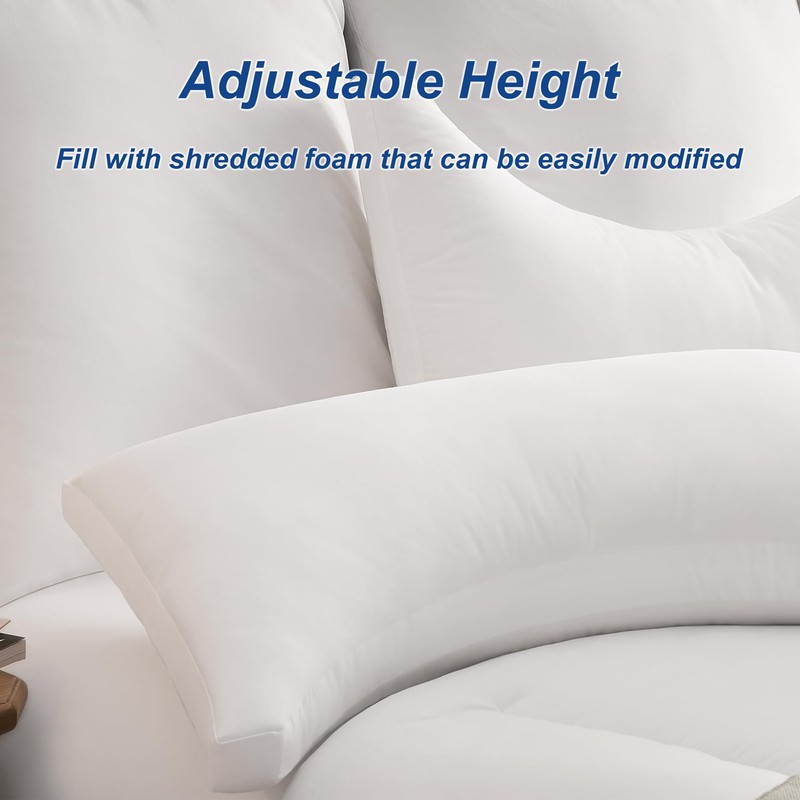 ACCURATEX Side Sleeper Pillow for Side and Back Sleepers-100% Cotton