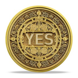 Yes or No Decision Maker Coins, Yes No Divination Token Lucky Flip Coin Delicate Design Medallion Commemorative Coin Souvenir Collection Decision Funny Gifts for Friends Party Game