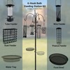 BTEXPERT 6-Hook Bird Bath Feeding Station Kit, 4 Wild Bird