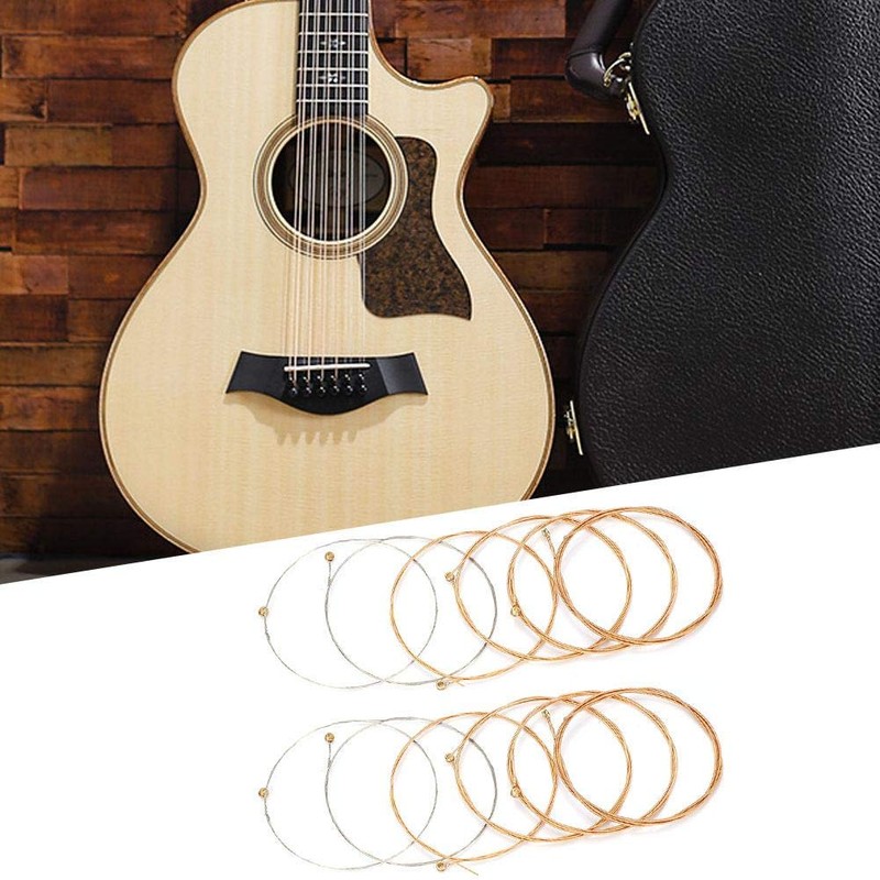 Pack of 12 Guitar Strings, High Quality Guitar Strings Replacement