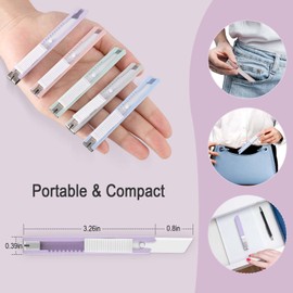 5 Pcs Utility Knife Box Cutters, Ceramic Blades, Retractable box Opener, Sharp and safety DIY Knife for Christmas, home use and office（5 Colors）