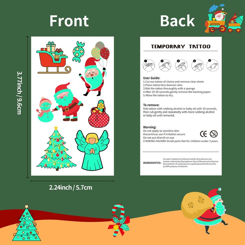 Glow Christmas tattoos