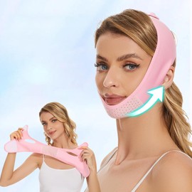 Double Chin Reducer, Reusable V Line Mask Facial Slimming Strap for Double Chin, Double Chin Eliminator V Line Lifting Chin Up Mask with Chin Strap for Face Lifting Prevent Sagging for Women and Men
