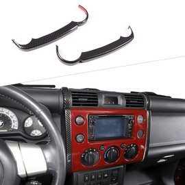 DIYUCAR Fit Toyota FJ Cruiser 2007-2021 Car GPS Navigation Side Border Decoration Frame Strip Trim Interior Parts Accessories ABS (Carbon Tone)