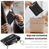 YueJieSelected Ladies Genuine Leather Wallet with Key Ring, black, Modern