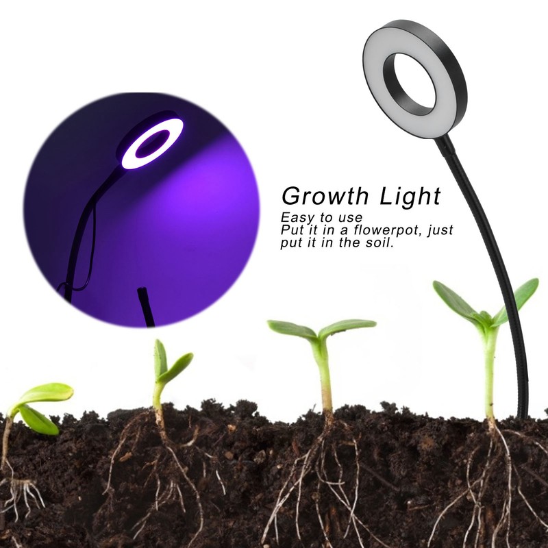 LED Plant Growth Light Full Spectrum Adjustable USB Powered Growth