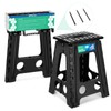 Dyforce 17.5 Inch Folding Step Stool 400lbs Capacity Sturdy Plastic