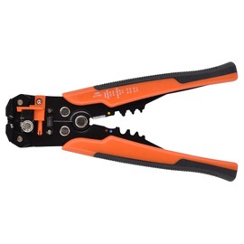 HuLuHouse Pinza Pelacables AutomáTica, 8 Pulgadas 1547 USO Rudo Herramienta de Pelado de Cables para Pelar Cables, Cortar, Crimpar (Naranja)