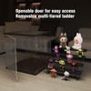Nynelly Acrylic Lighted Display Case for Collectibles, 5 Tier Figure