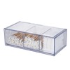 1PCS Acryl Schubladen Organizer, Transparentes Wattestäbchen Behälter, Stapelbar Aufbewahrungsbox mit
