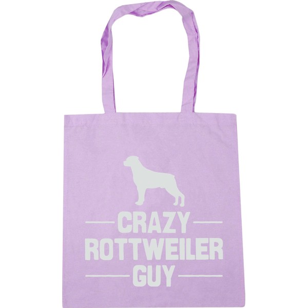 Hippowarehouse Crazy Rottweiler guy Tote Shopping Gym Beach Bag 42cm