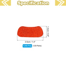 PATIKIL 120 Pairs Sports Eye Black Stickers, Under Eye Black Strips Football Face Stickers Breathable Eyeblack Sticker for Baseball Fans on Game Day, Glitters Red